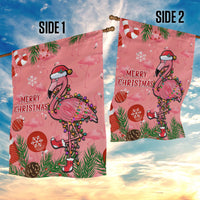 Flamingo Christmas Garden Flag 2023 Seamless Xmas Vibes - Wonder Print Shop