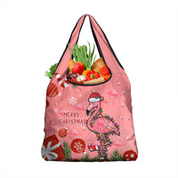 Flamingo Christmas Grocery Bag Seamless Xmas Vibes