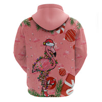 Flamingo Christmas Hoodie 2023 Seamless Xmas Vibes - Wonder Print Shop