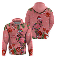 Flamingo Christmas Hoodie 2023 Seamless Xmas Vibes - Wonder Print Shop