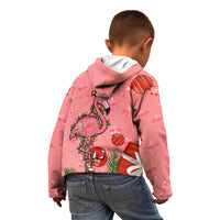 Flamingo Christmas Kid Hoodie 2023 Seamless Xmas Vibes - Wonder Print Shop