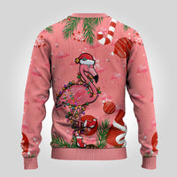 Flamingo Christmas Ugly Christmas Sweater 2024 Seamless Xmas Vibes - Wonder Print Shop