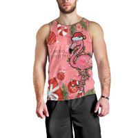 Flamingo Christmas Men Tank Top 2023 Seamless Xmas Vibes - Wonder Print Shop