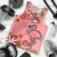 Flamingo Christmas Men Tank Top 2023 Seamless Xmas Vibes - Wonder Print Shop