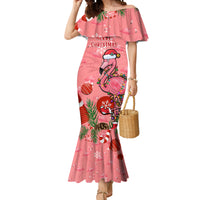 Flamingo Christmas Mermaid Dress 2023 Seamless Xmas Vibes - Wonder Print Shop
