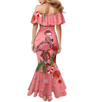 Flamingo Christmas Mermaid Dress 2023 Seamless Xmas Vibes - Wonder Print Shop