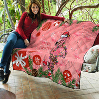 Flamingo Christmas Quilt 2023 Seamless Xmas Vibes - Wonder Print Shop