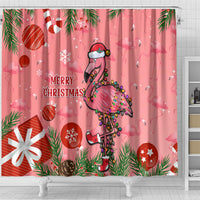 flamingo-christmas-shower-curtain-2023-seamless-xmas-vibes