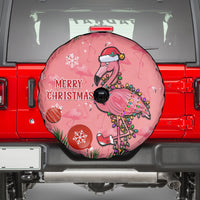 Flamingo Christmas Spare Tire Cover 2023 Seamless Xmas Vibes - Wonder Print Shop