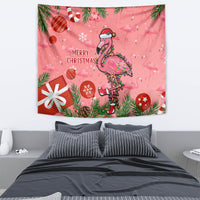 Flamingo Christmas Tapestry 2023 Seamless Xmas Vibes - Wonder Print Shop