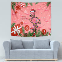 Flamingo Christmas Tapestry 2023 Seamless Xmas Vibes - Wonder Print Shop