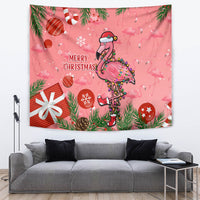 Flamingo Christmas Tapestry 2023 Seamless Xmas Vibes - Wonder Print Shop