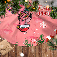 Flamingo Christmas Tree Skirt 2023 Seamless Xmas Vibes - Wonder Print Shop
