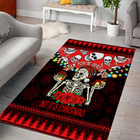 Skull Christmas Area Rug When You Are Dead Inside But It Is Christmas - Wonder Print Shop