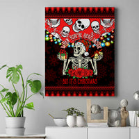 Skull Christmas Canvas Wall Art When You Are Dead Inside But It Is Christmas - Wonder Print Shop