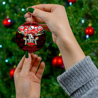 Skull Christmas Ceramic Ornament When You Are Dead Inside But It Is Christmas - Wonder Print Shop