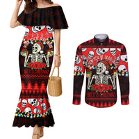 skull-christmas-couples-matching-mermaid-dress-and-long-sleeve-button-shirt-when-you-are-dead-inside-but-it-is-christmas