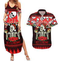 Skull Christmas Couples Matching Summer Maxi Dress and Hawaiian Shirt When You Are Dead Inside But It Is Christmas - Wonder Print Shop