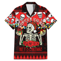 Skull Christmas Family Matching Mermaid Dress and Hawaiian Shirt When You Are Dead Inside But It Is Christmas - Wonder Print Shop