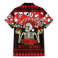 Skull Christmas Family Matching Mermaid Dress and Hawaiian Shirt When You Are Dead Inside But It Is Christmas - Wonder Print Shop