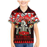 Skull Christmas Family Matching Mermaid Dress and Hawaiian Shirt When You Are Dead Inside But It Is Christmas - Wonder Print Shop