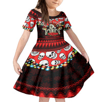 Skull Christmas Family Matching Puletasi Dress and Hawaiian Shirt When You Are Dead Inside But It Is Christmas - Wonder Print Shop