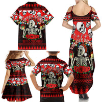 Skull Christmas Family Matching Summer Maxi Dress and Hawaiian Shirt When You Are Dead Inside But It Is Christmas - Wonder Print Shop