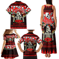 Skull Christmas Family Matching Tank Maxi Dress and Hawaiian Shirt When You Are Dead Inside But It Is Christmas - Wonder Print Shop