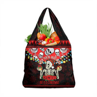 Skull Christmas Grocery Bag When You Are Dead Inside But It Is Christmas