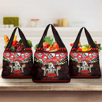 Skull Christmas Grocery Bag When You Are Dead Inside But It Is Christmas