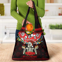 Skull Christmas Grocery Bag When You Are Dead Inside But It Is Christmas