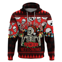Skull Christmas Hoodie When You Are Dead Inside But It Is Christmas - Wonder Print Shop