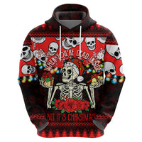 Skull Christmas Hoodie When You Are Dead Inside But It Is Christmas - Wonder Print Shop