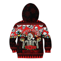 Skull Christmas Kid Hoodie When You Are Dead Inside But It Is Christmas - Wonder Print Shop