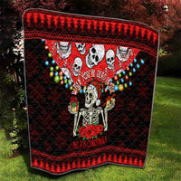 Skull Christmas Quilt When You Are Dead Inside But It Is Christmas - Wonder Print Shop