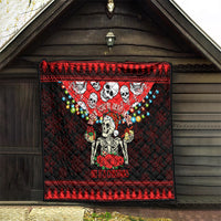 Skull Christmas Quilt When You Are Dead Inside But It Is Christmas - Wonder Print Shop