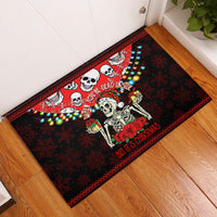 Skull Christmas Rubber Doormat When You Are Dead Inside But It Is Christmas - Wonder Print Shop