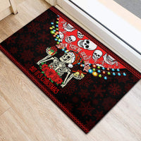 Skull Christmas Rubber Doormat When You Are Dead Inside But It Is Christmas - Wonder Print Shop