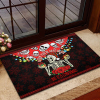 Skull Christmas Rubber Doormat When You Are Dead Inside But It Is Christmas - Wonder Print Shop