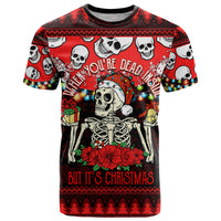 Skull Christmas T Shirt When You Are Dead Inside But It Is Christmas - Wonder Print Shop