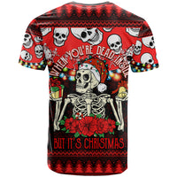 Skull Christmas T Shirt When You Are Dead Inside But It Is Christmas - Wonder Print Shop