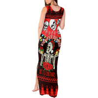 Skull Christmas Tank Maxi Dress When You Are Dead Inside But It Is Christmas - Wonder Print Shop