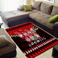 Chilling With My Gnomies Christmas Area Rug Gnomie Friend Xmas Vibes - Wonder Print Shop