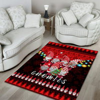 Chilling With My Gnomies Christmas Area Rug Gnomie Friend Xmas Vibes - Wonder Print Shop