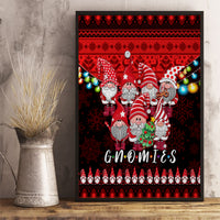 Chilling With My Gnomies Christmas Canvas Wall Art Gnomie Friend Xmas Vibes - Wonder Print Shop
