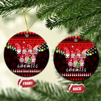 Chilling With My Gnomies Christmas Ceramic Ornament Gnomie Friend Xmas Vibes - Wonder Print Shop