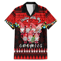 Chilling With My Gnomies Christmas Family Matching Mermaid Dress and Hawaiian Shirt Gnomie Friend Xmas Vibes - Wonder Print Shop