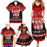 Chilling With My Gnomies Christmas Family Matching Summer Maxi Dress and Hawaiian Shirt Gnomie Friend Xmas Vibes - Wonder Print Shop