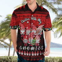 Chilling With My Gnomies Christmas Hawaiian Shirt Gnomie Friend Xmas Vibes - Wonder Print Shop