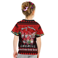 Chilling With My Gnomies Christmas Kid T Shirt Gnomie Friend Xmas Vibes - Wonder Print Shop